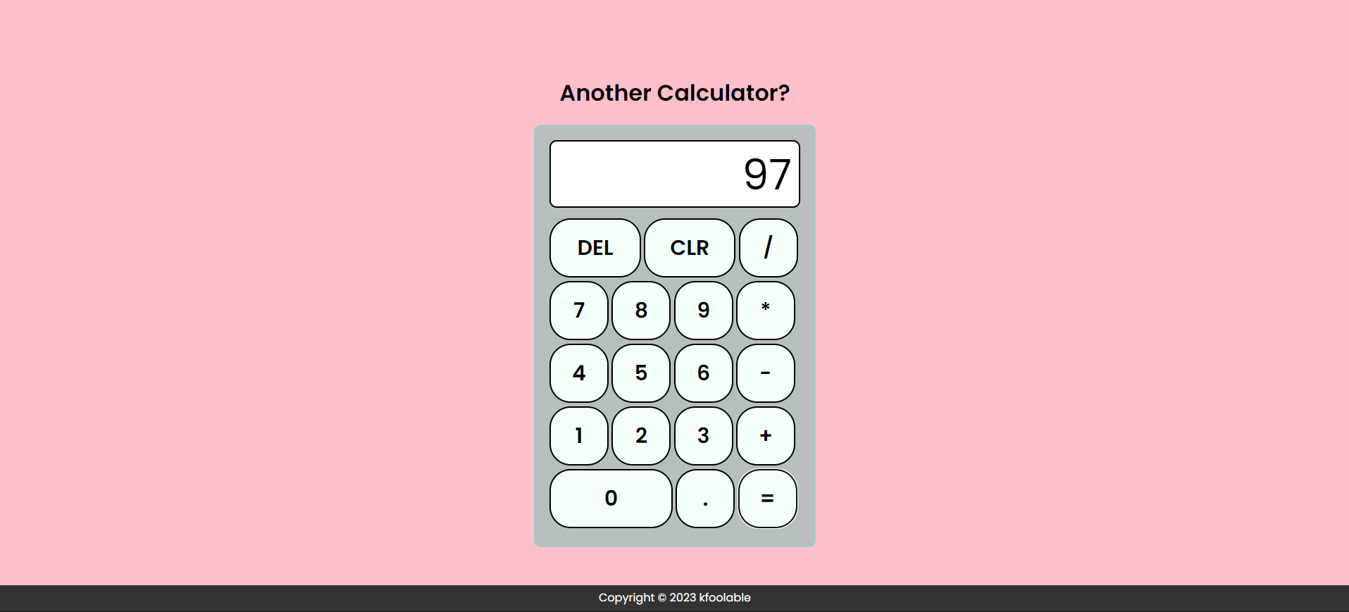 Another Calculator web app