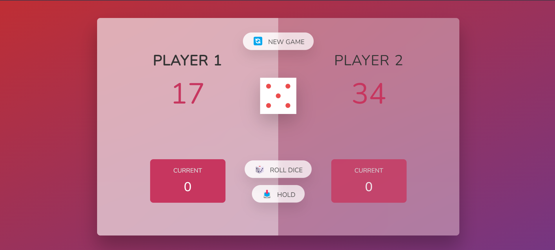Pig game web app